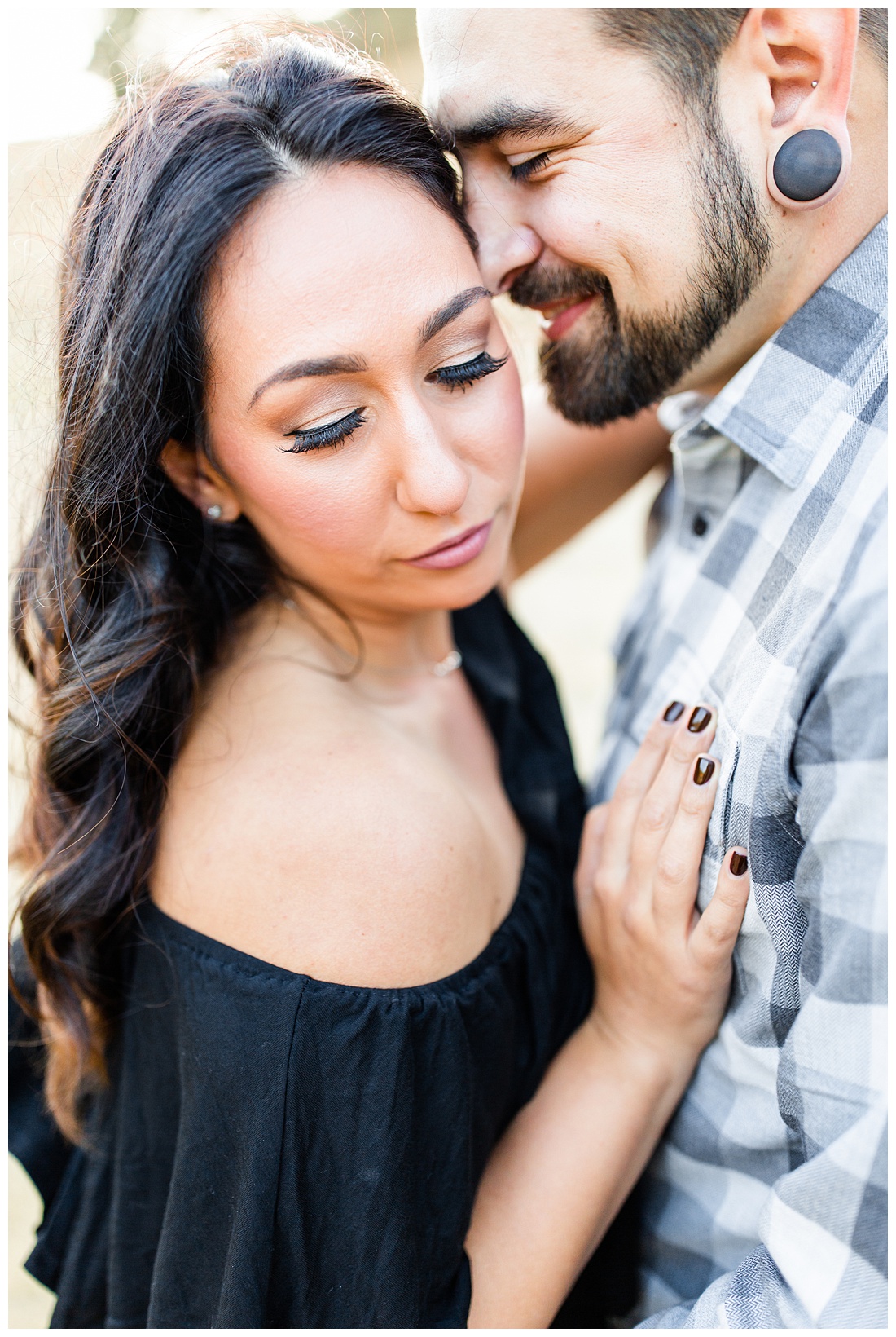 snuggle pose at engagement session