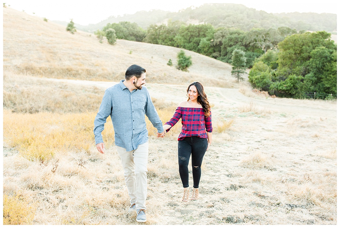 couple walking the hills at briones regional park