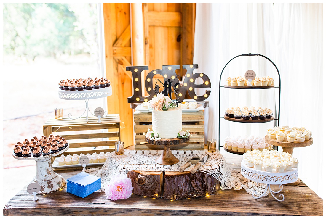 dessert table at wedding