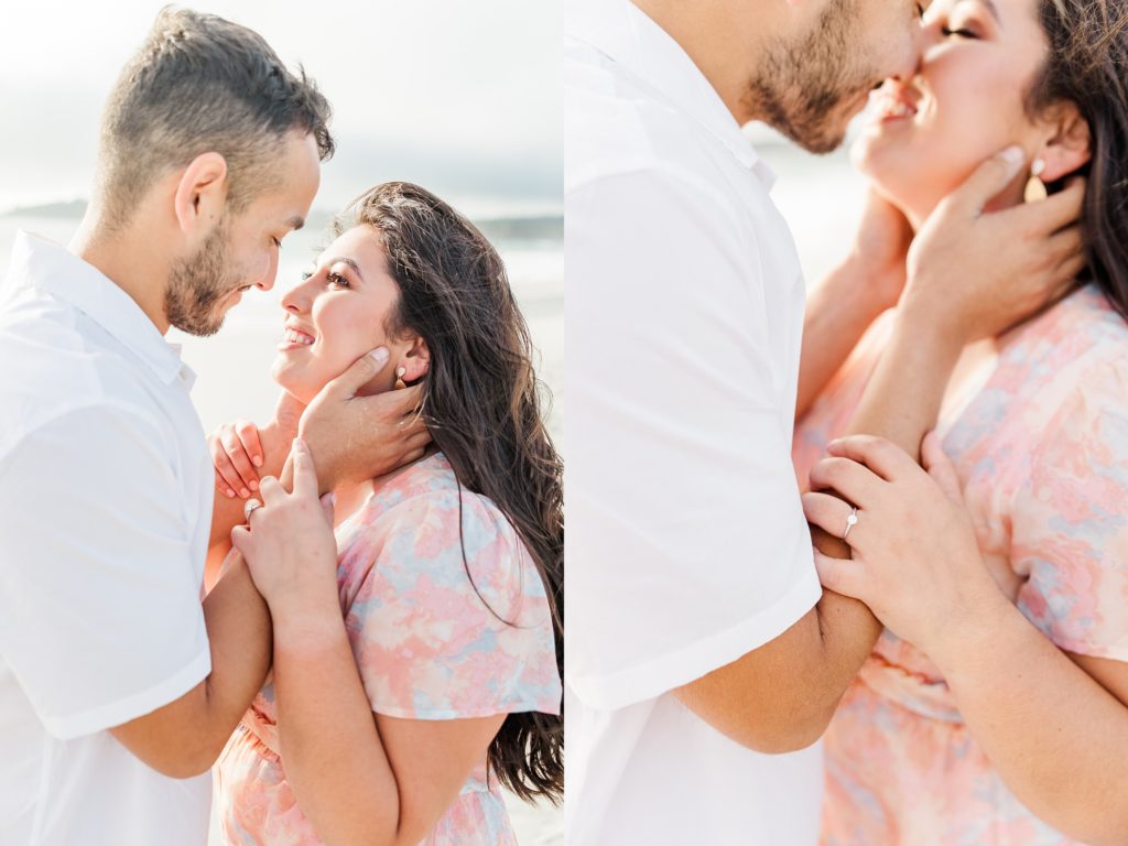 grab and kiss pose with ring detail