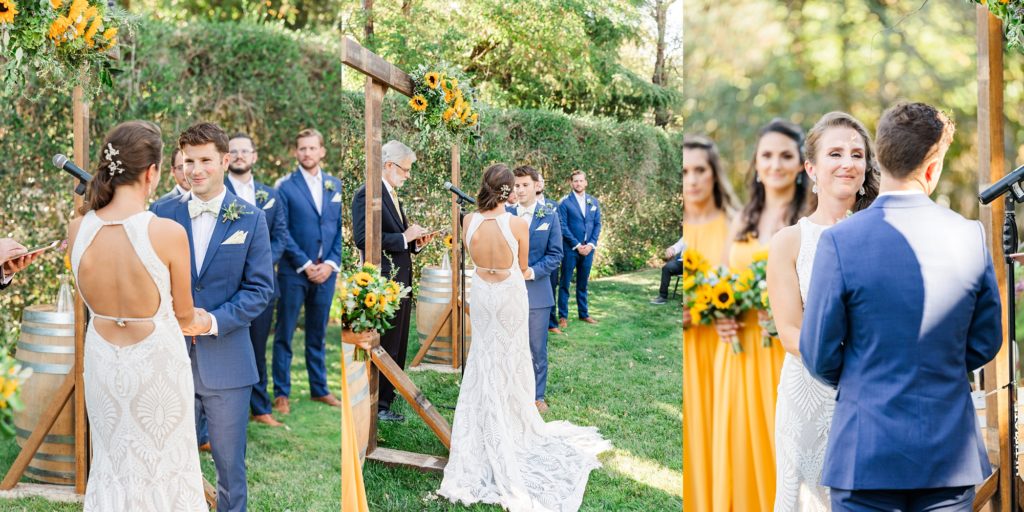backyard wedding Ceremony photos