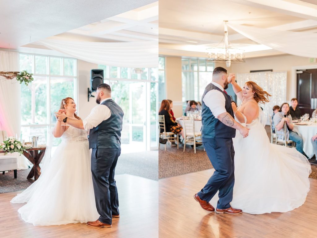 Bride and groom first dance at brentwood rise by wedgewood weddings