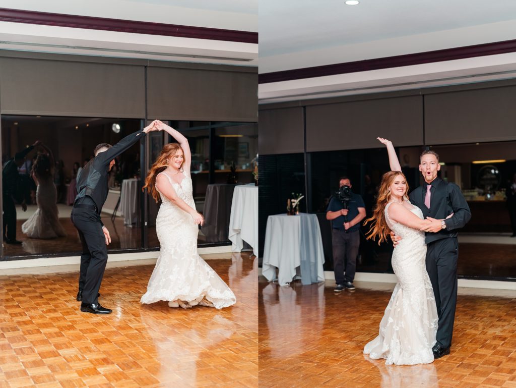 bride and groom first dance photos