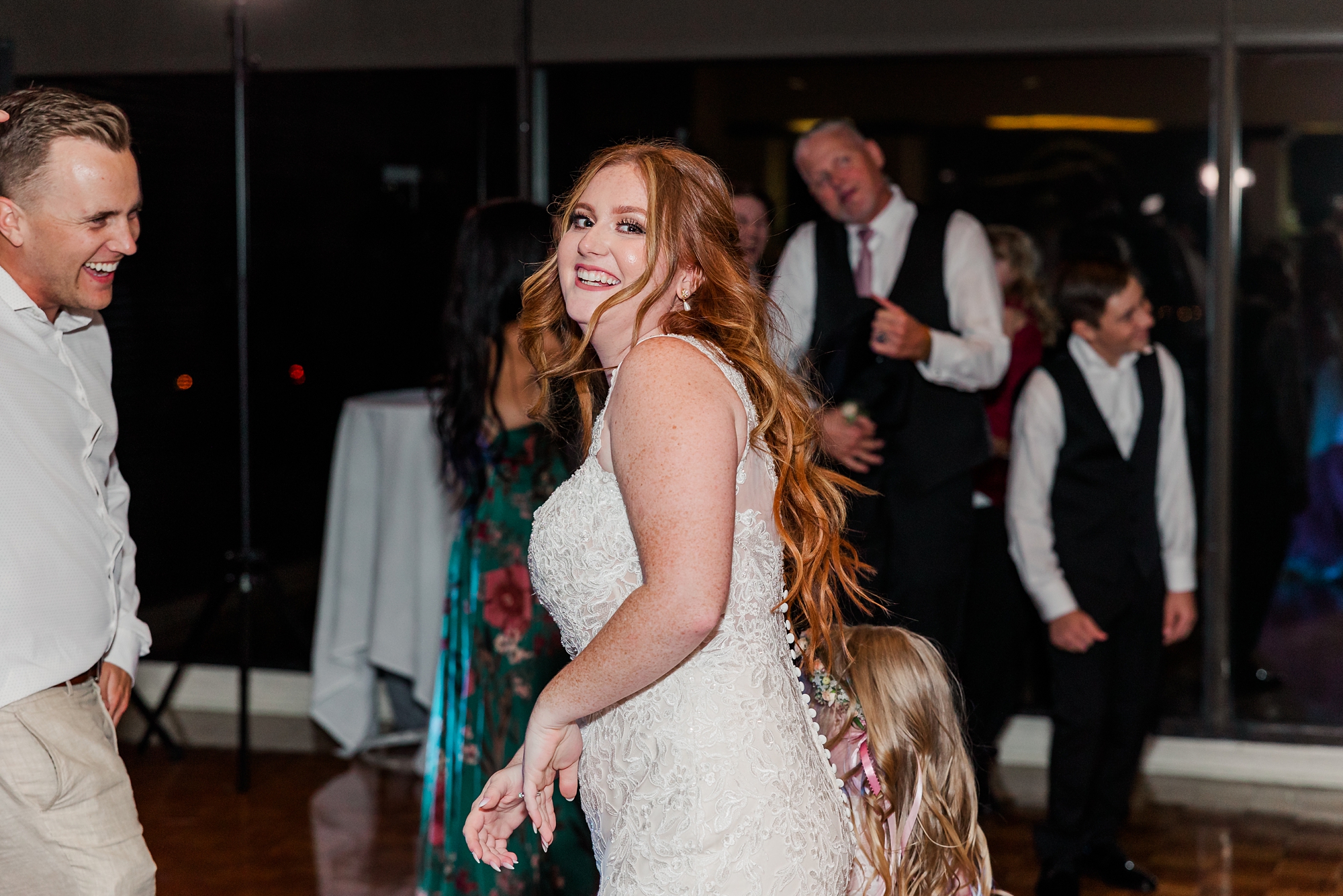 bride dancing at reception