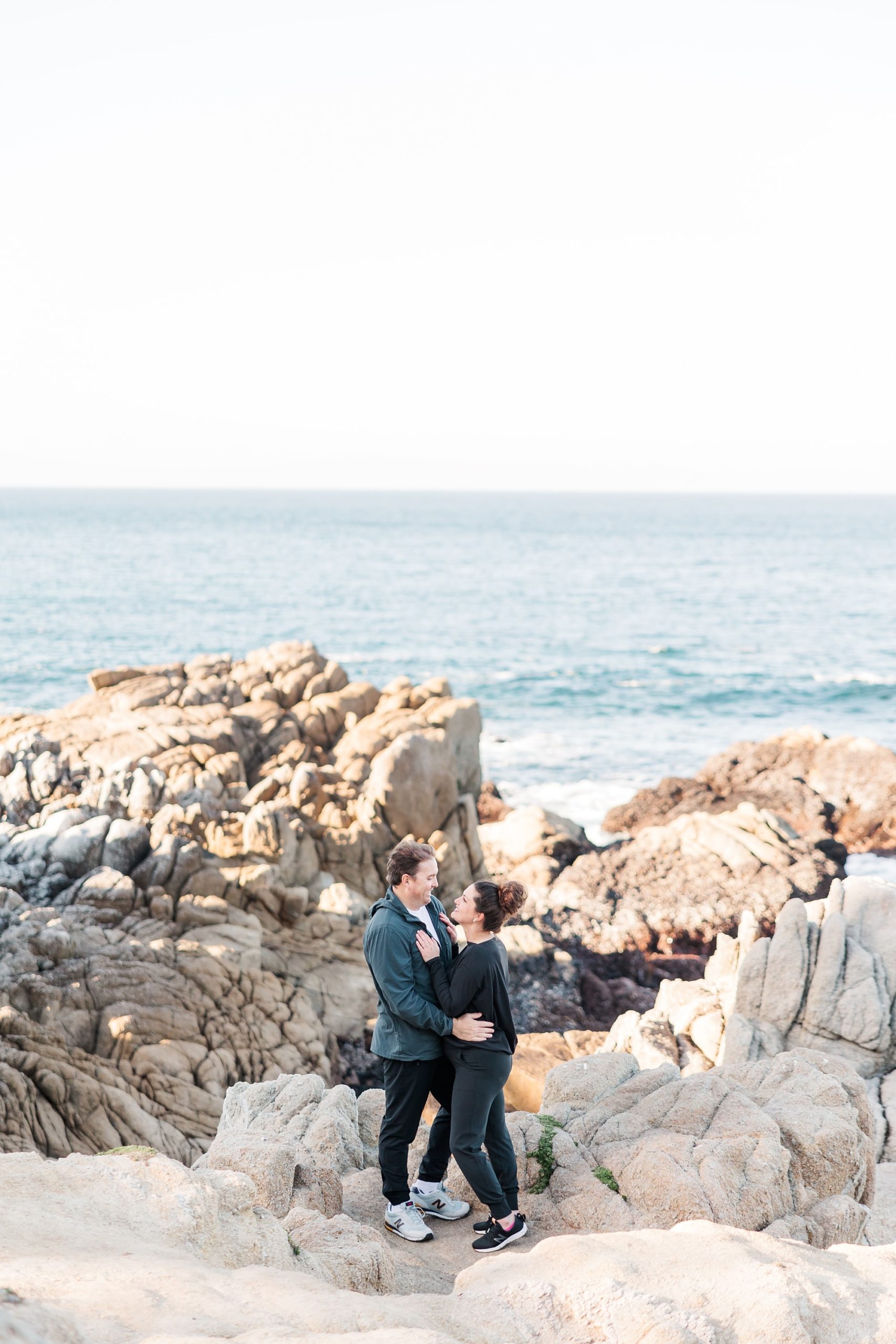 lovers point park montery engagement photos