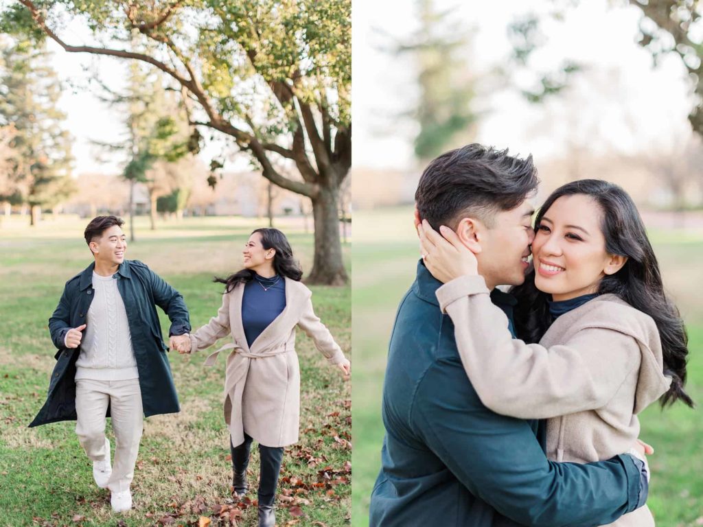 couple portraits at University of Pacific in stockton