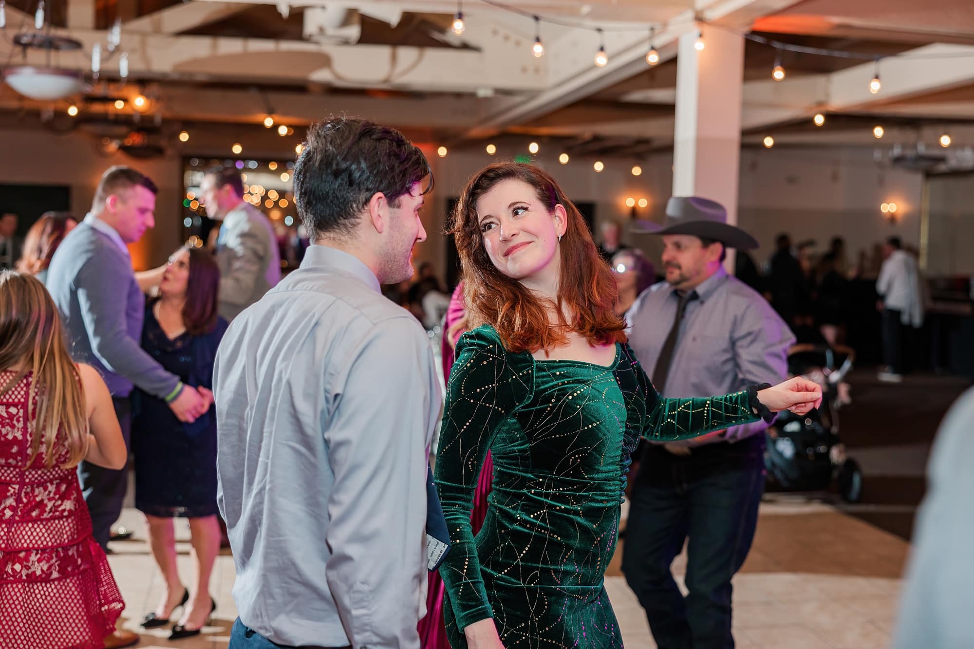 guests dancing at wedding in Carmel