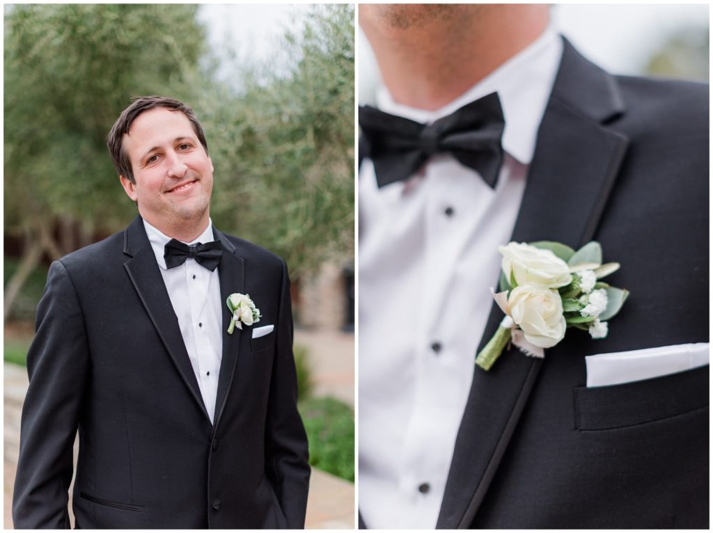 groom portraits on wedding day