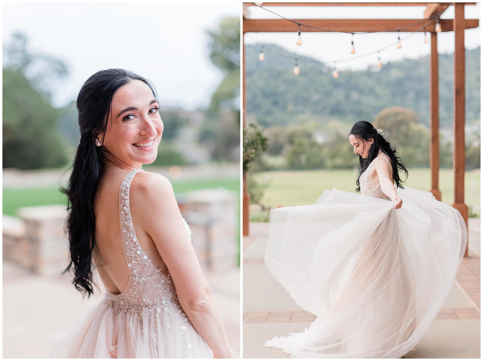 Bridal portraits at The Clubhouse at Peacock Gap wedding