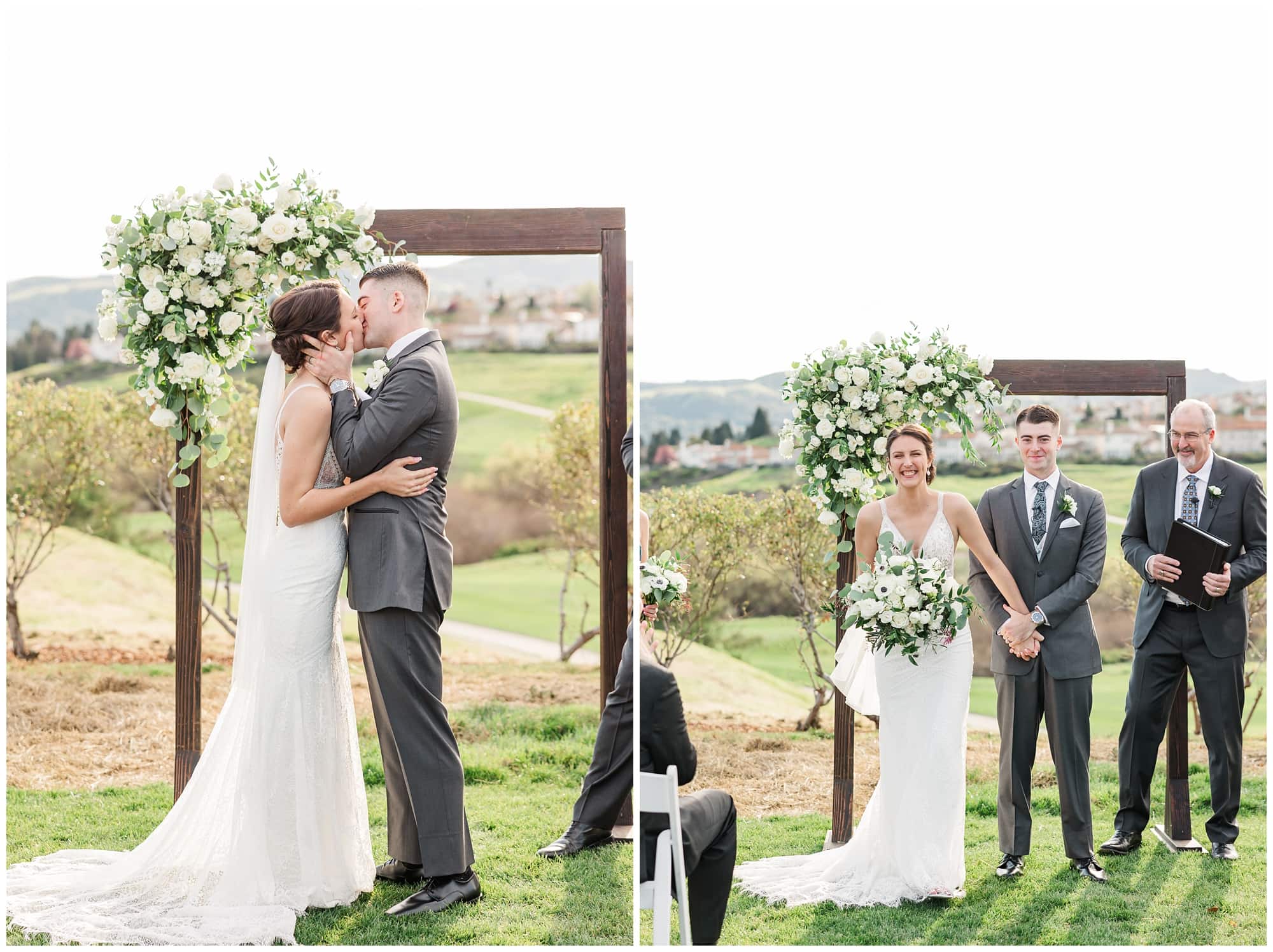First kiss at ceremony
