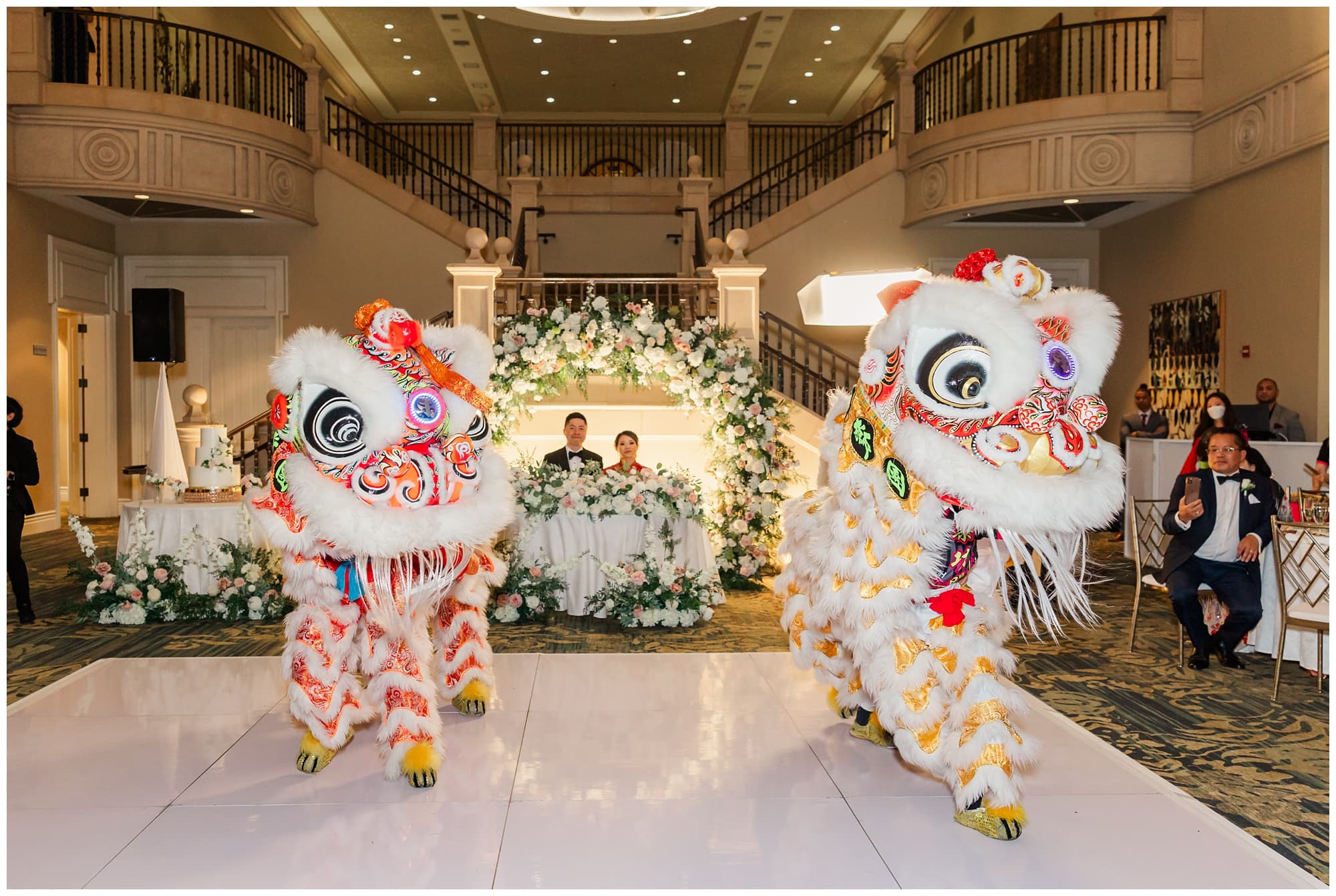 Chinese Lion dance at wedding